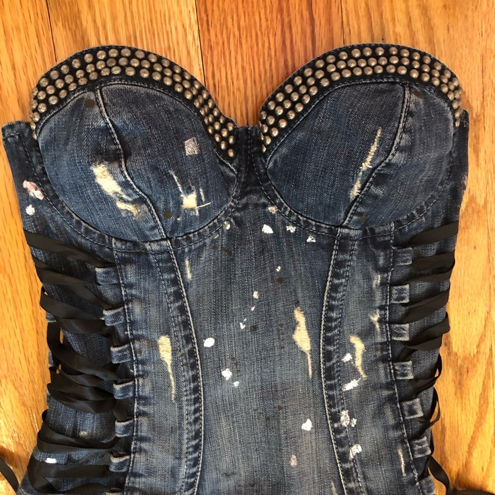 Denim bustier! Special addition! One of a kind ! - Picture 2 of 8